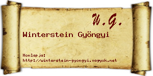 Winterstein Gyöngyi névjegykártya